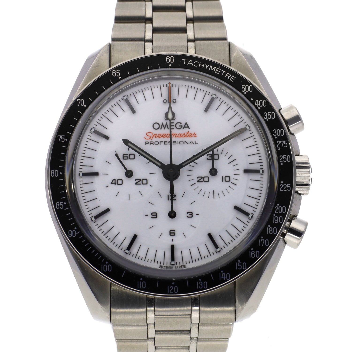 Omega Speedmaster Moonwatch Professional White Chronograph Dial Stainless Watch