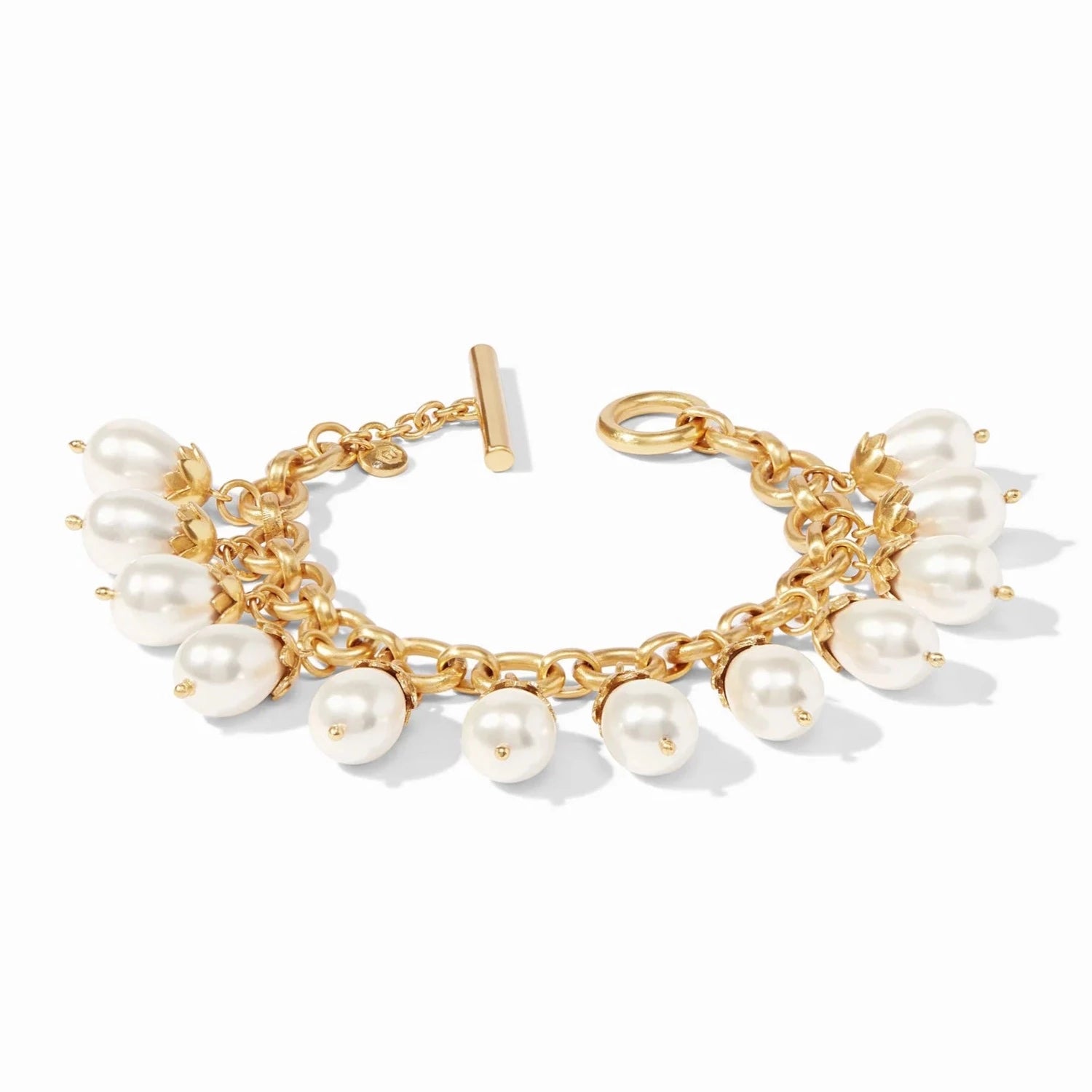 Julie Vos Flora Pearl Charm Bracelet