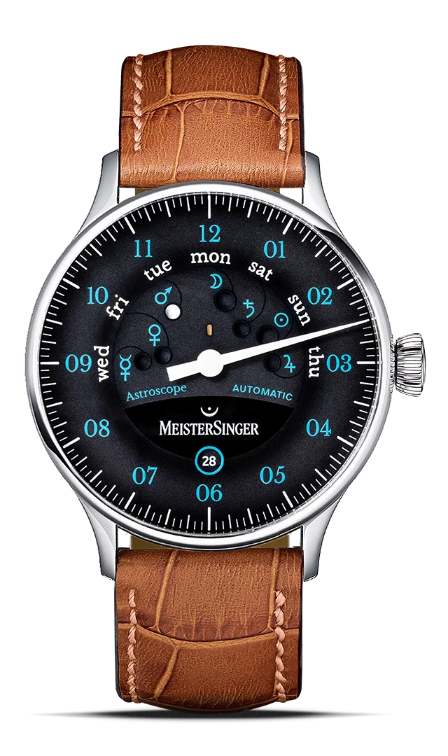 MeisterSinger Astroscope Black/Blue 40mm Ref. AS902B