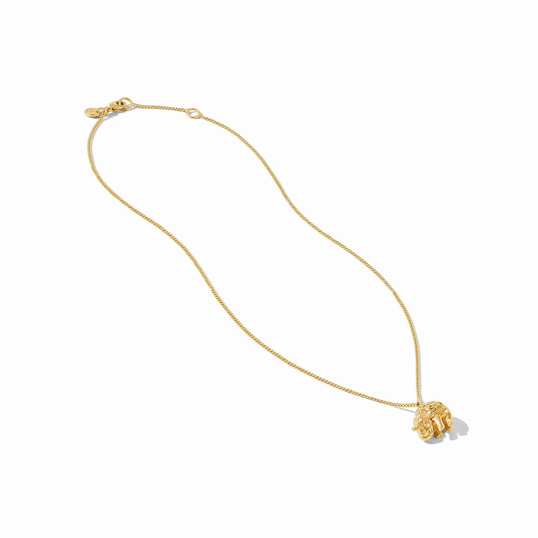 Julie Vos Elephant Delicate 24K Gold Plated Adjustable Length Necklace