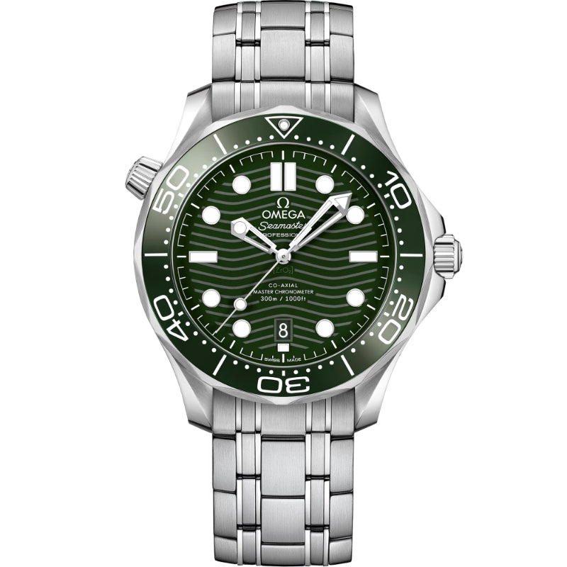New Omega Seamaster Diver 300m Green Dial 42mm Stainless Watch