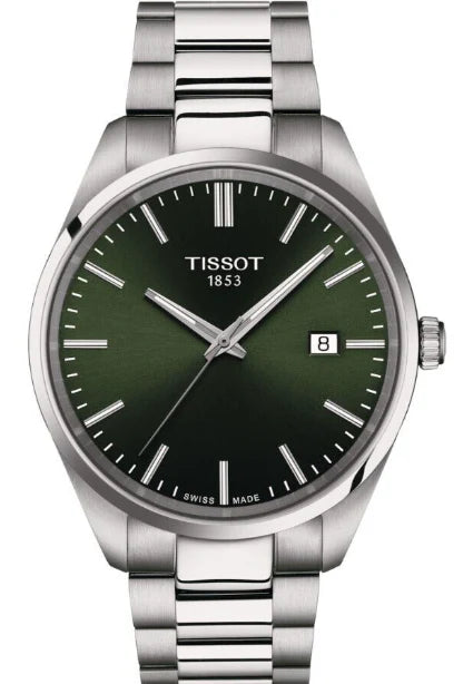 Tissot PR 100 Quartz Olive Green Dial 40mm Stainless Watch T150.410.11.091.00