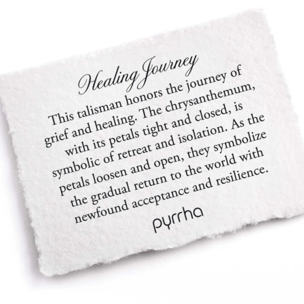 Pyrrha Sterling silver "Healing Journey" Talisman Pendant 18" Necklace