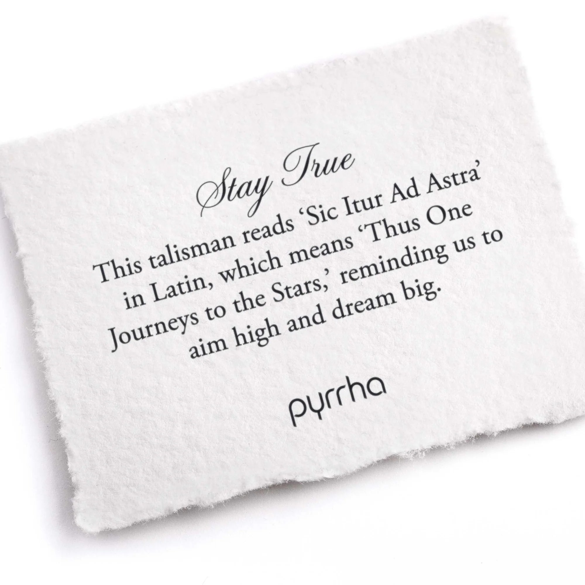 Pyrrha Sterling Silver "Stay True" Talisman 16" Oxidized Fine Curb Chain Necklace