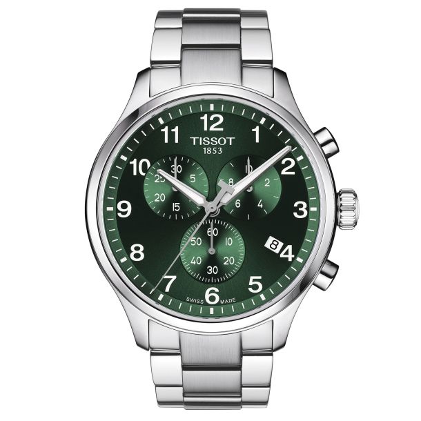 Tissot Chrono XL Classic Green Dial 45mm Stainless Watch T116.617.11.092.00