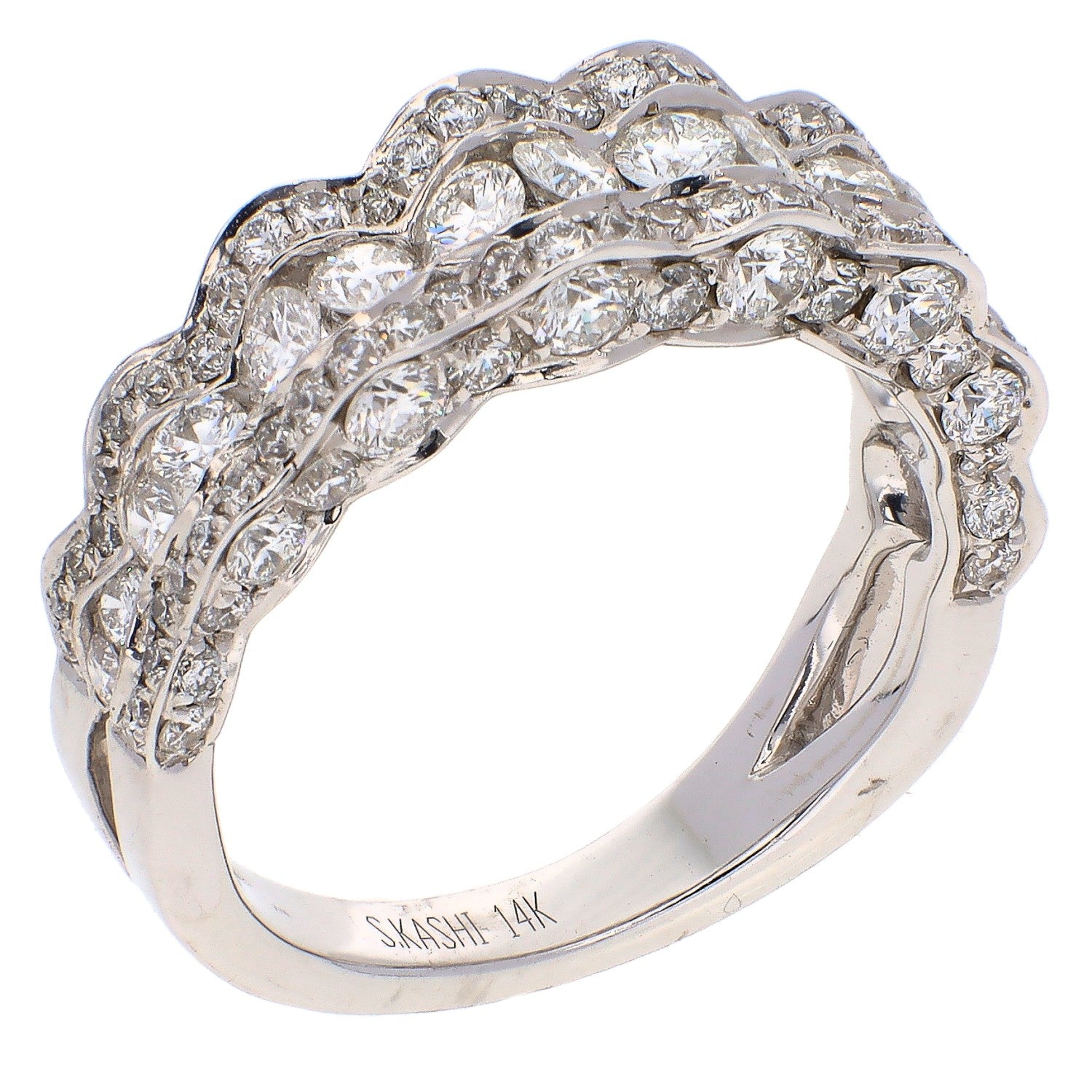 14K White Gold Diamond Ring