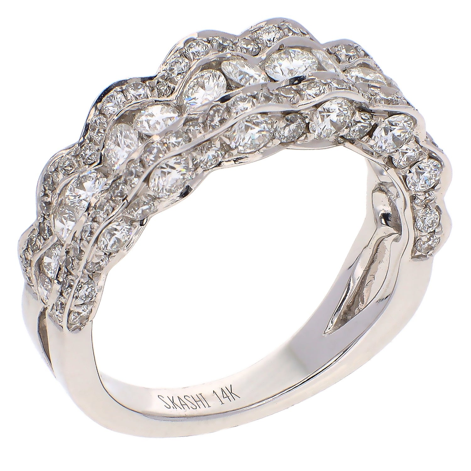 14K White Gold Diamond Ring