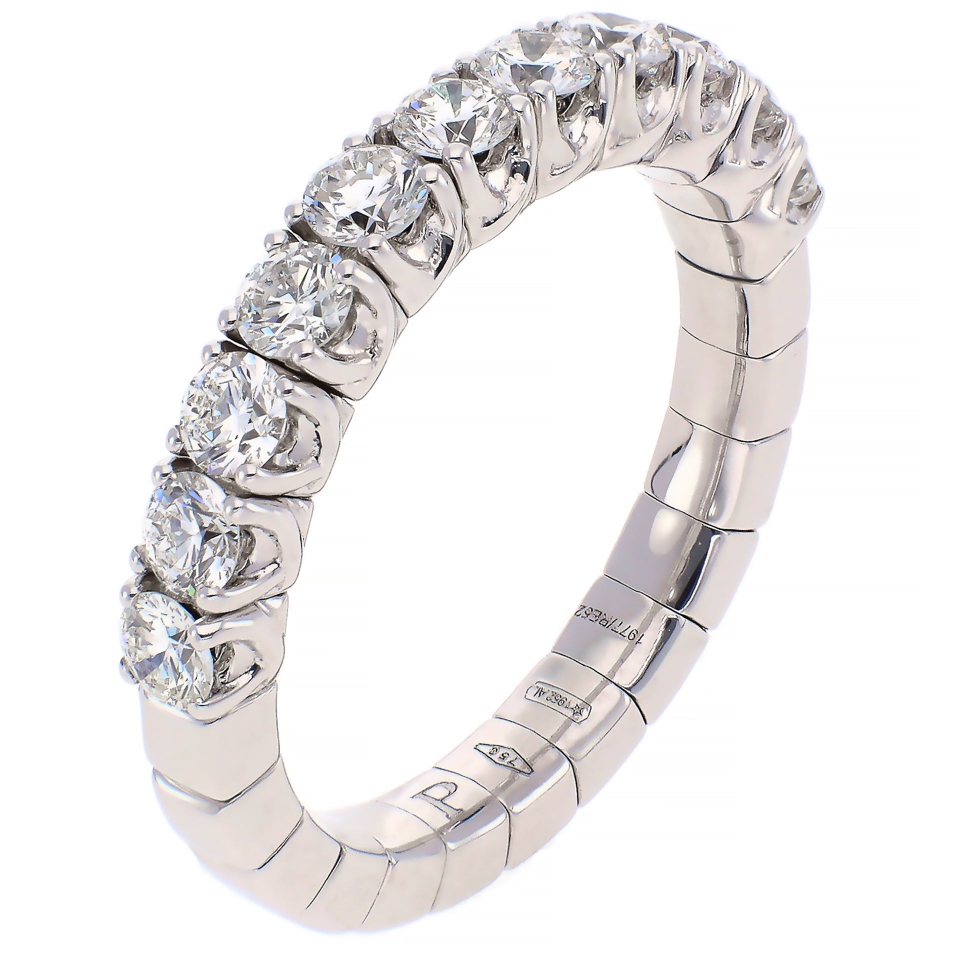 Picchiotti Xpandable 18K White Gold Round Diamonds Band Ring