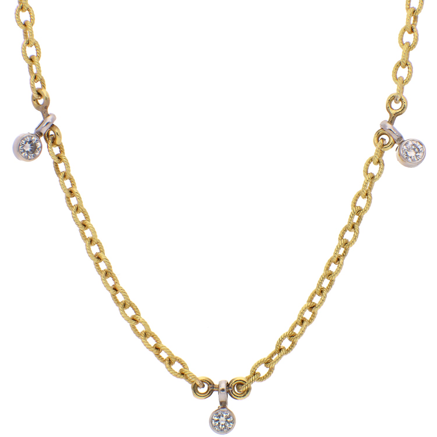 18K Yellow Gold Diamond "By The Yard" Necklace