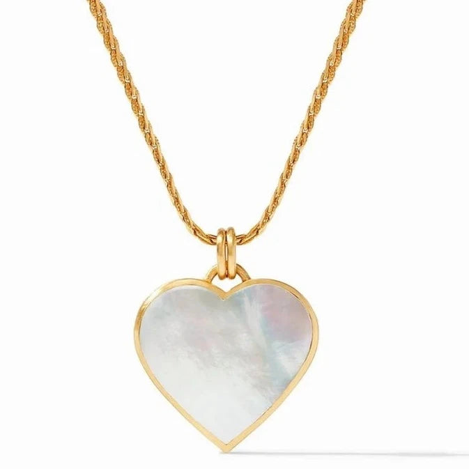 Julie Vos Heart Pendant, Mother Of Pearl