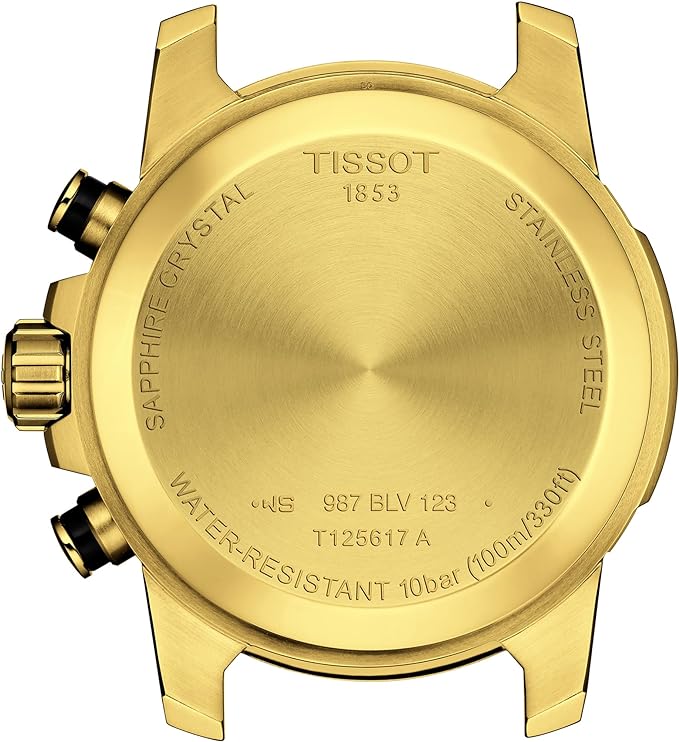 Tissot Supersport Chronograph Quartz 45.5mm Yellow Gold PVD Coated Stainless Watch T125.617.33.051.01