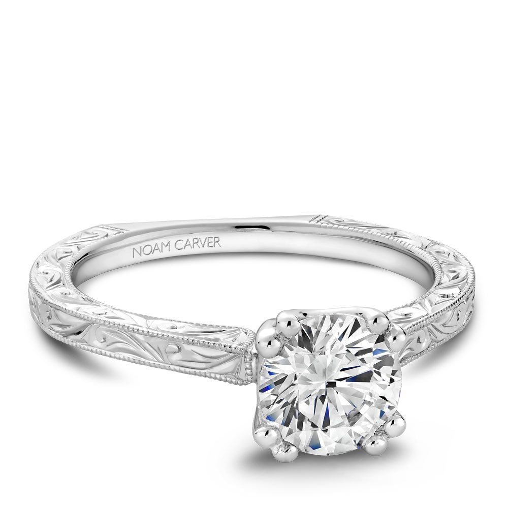 Noam Carver Customizable Engagement Ring & Wedding Band B001-02WME