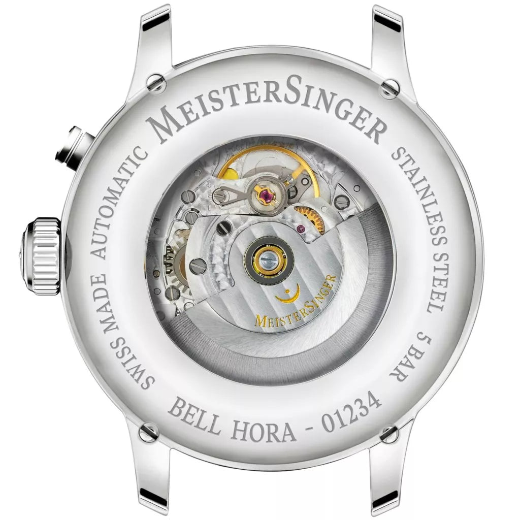 MeisterSinger Bell Hora 43mm Automatic "Chiming Hour" Stainless Watch