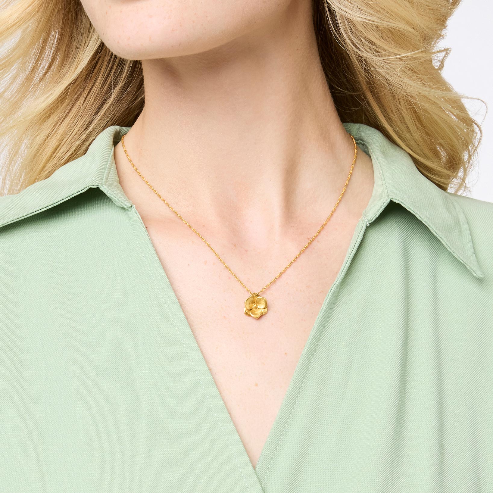 Julie Vos 24K Gold Plated Bloom Delicate Necklace