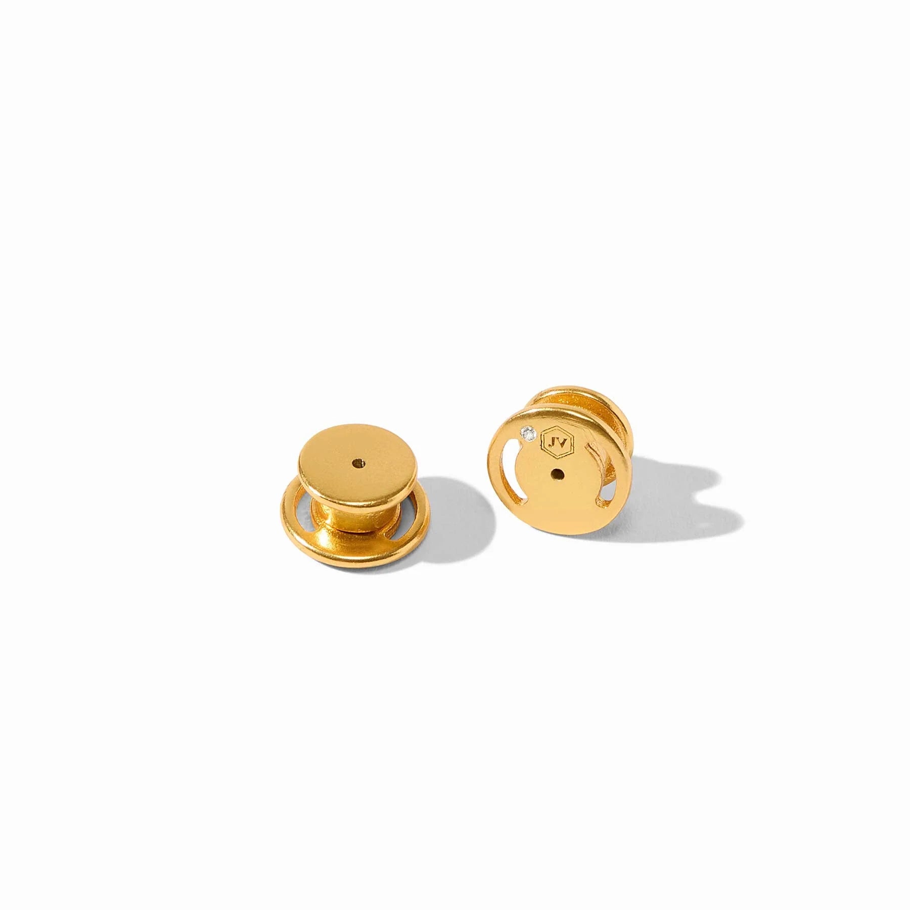 Julie Vos Stardust Stud Iridescent Champagne 24K Gold Plated Earrings