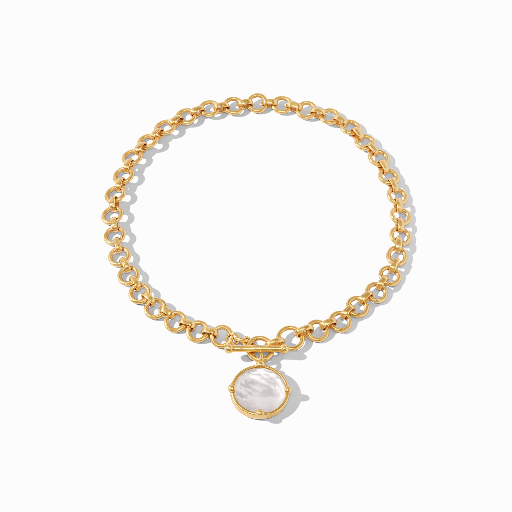 Julie Vos Honeybee Clear Crystal Necklace, Length 19-Inches