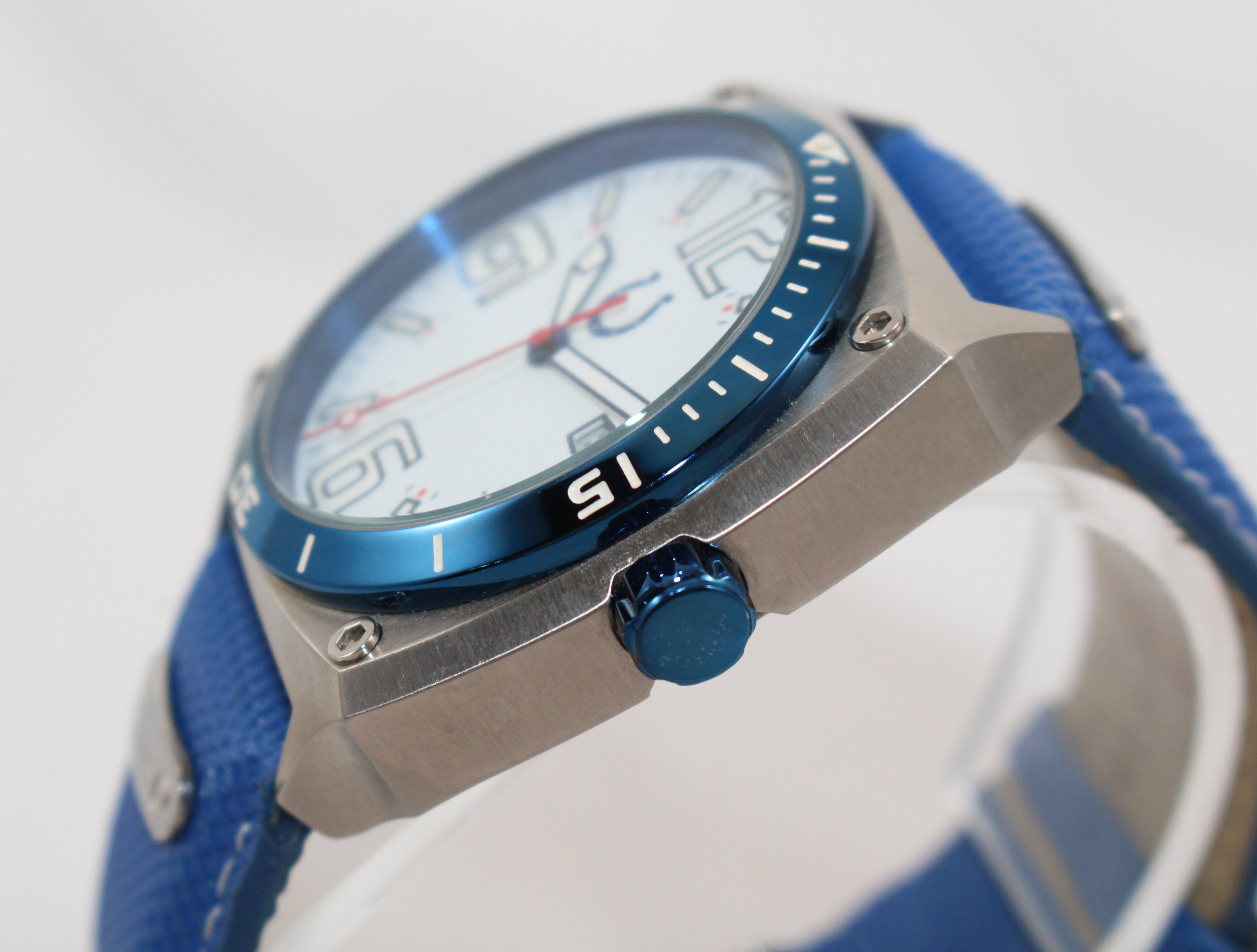Indianapolis Colts Quartz 45.5mm Stainless Steel Blue Strap Wristwatch
