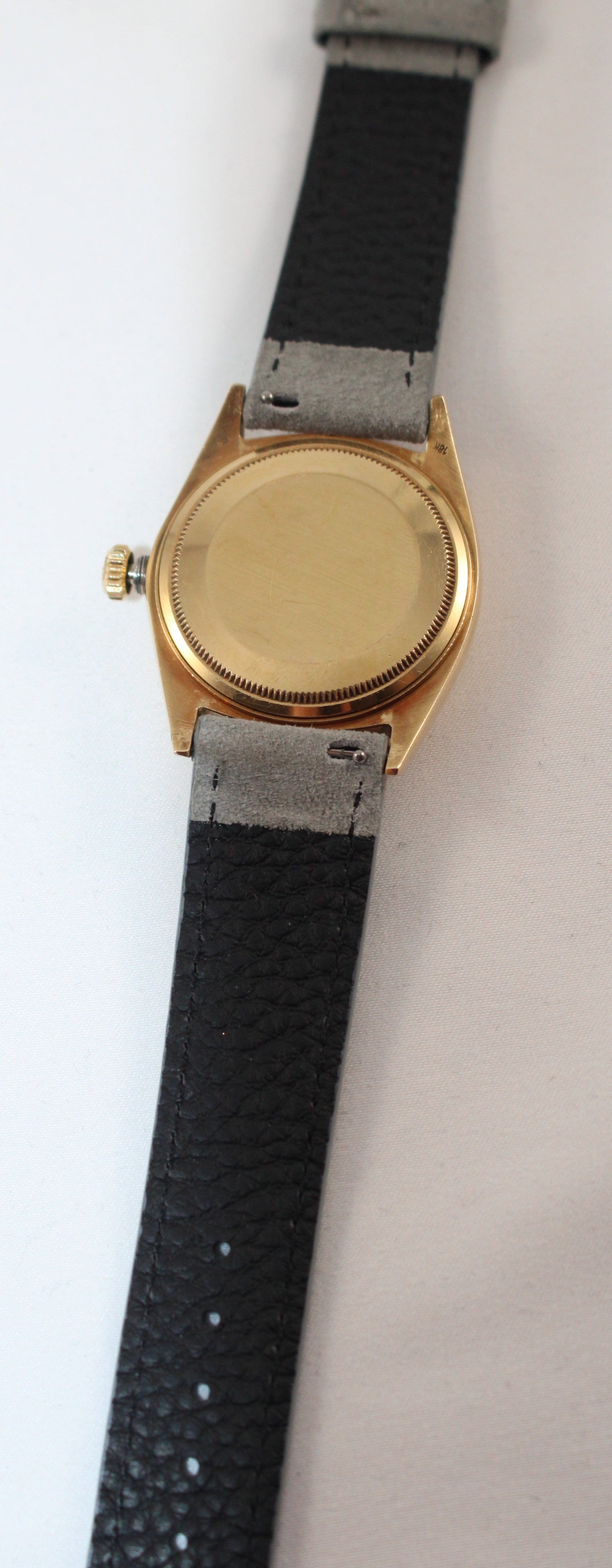 1969 Luxury Watch Datejust 1601 Gray Dial 36mm 18K Yellow Gold Wristwatch