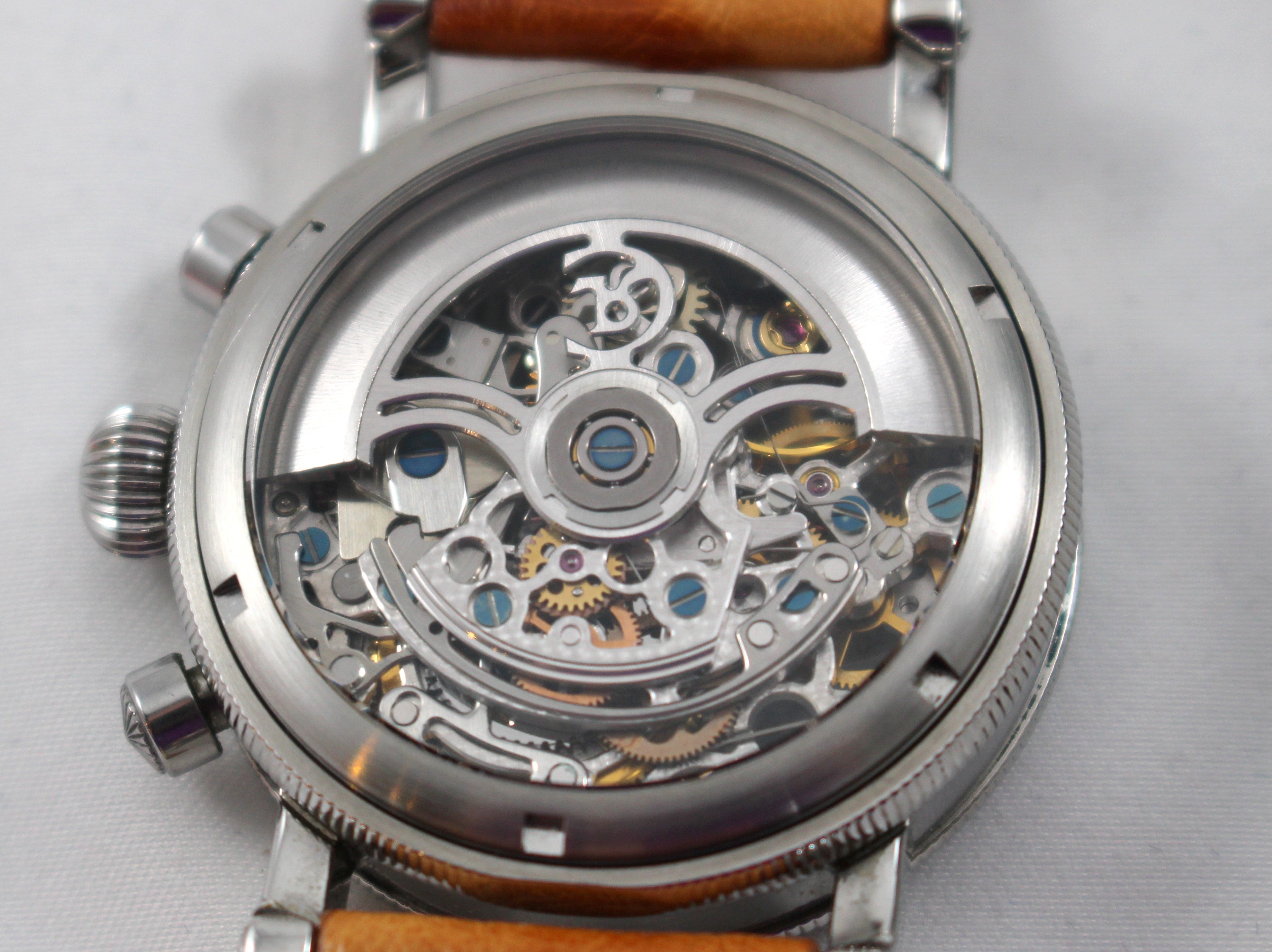 Chronoswiss Opus Skeleton Chronograph 38mm Steel Wristwatch with Box and Papers