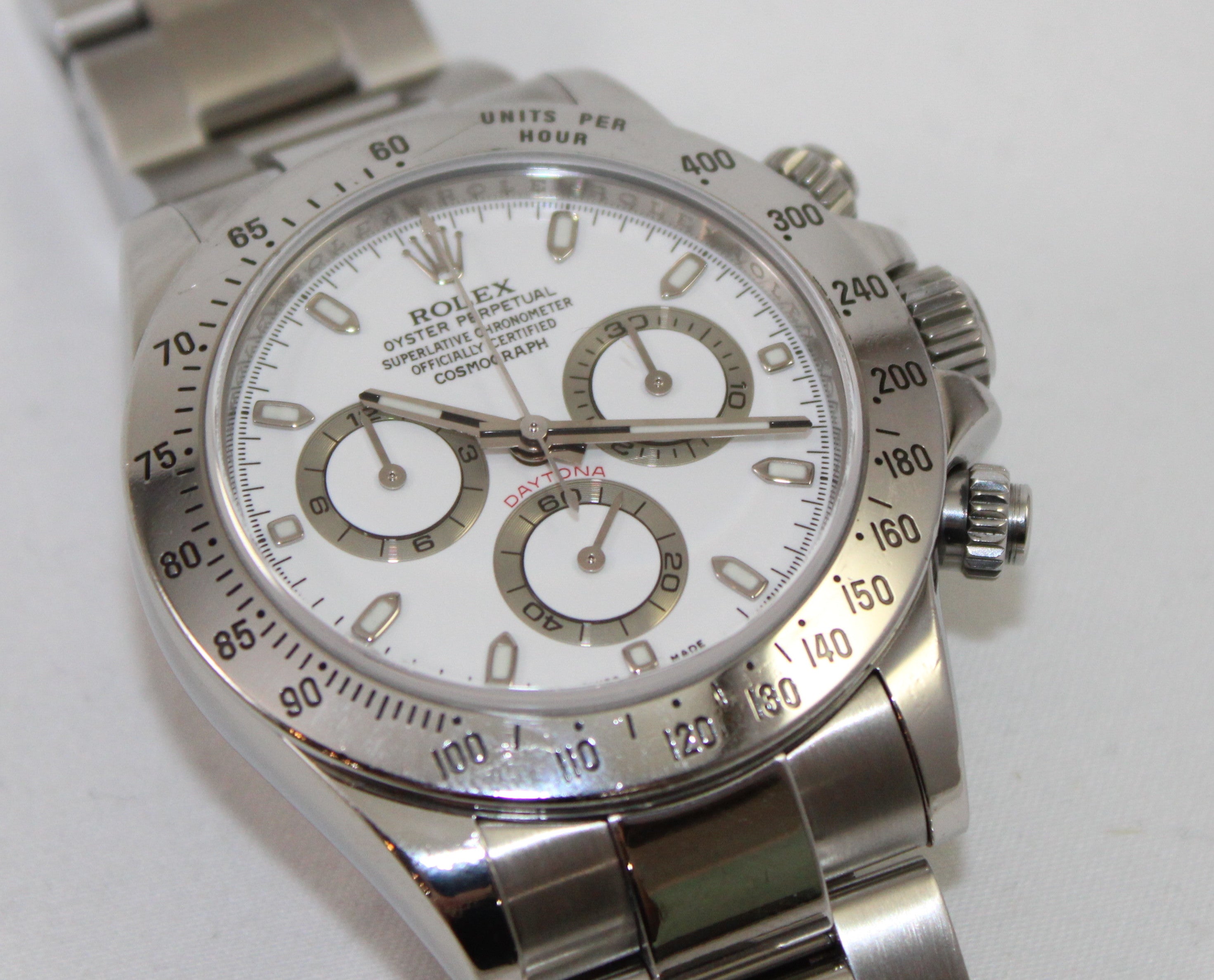Automatic White Dial Chronograph 40mm Stainless Steel Luxury Watch with Box
