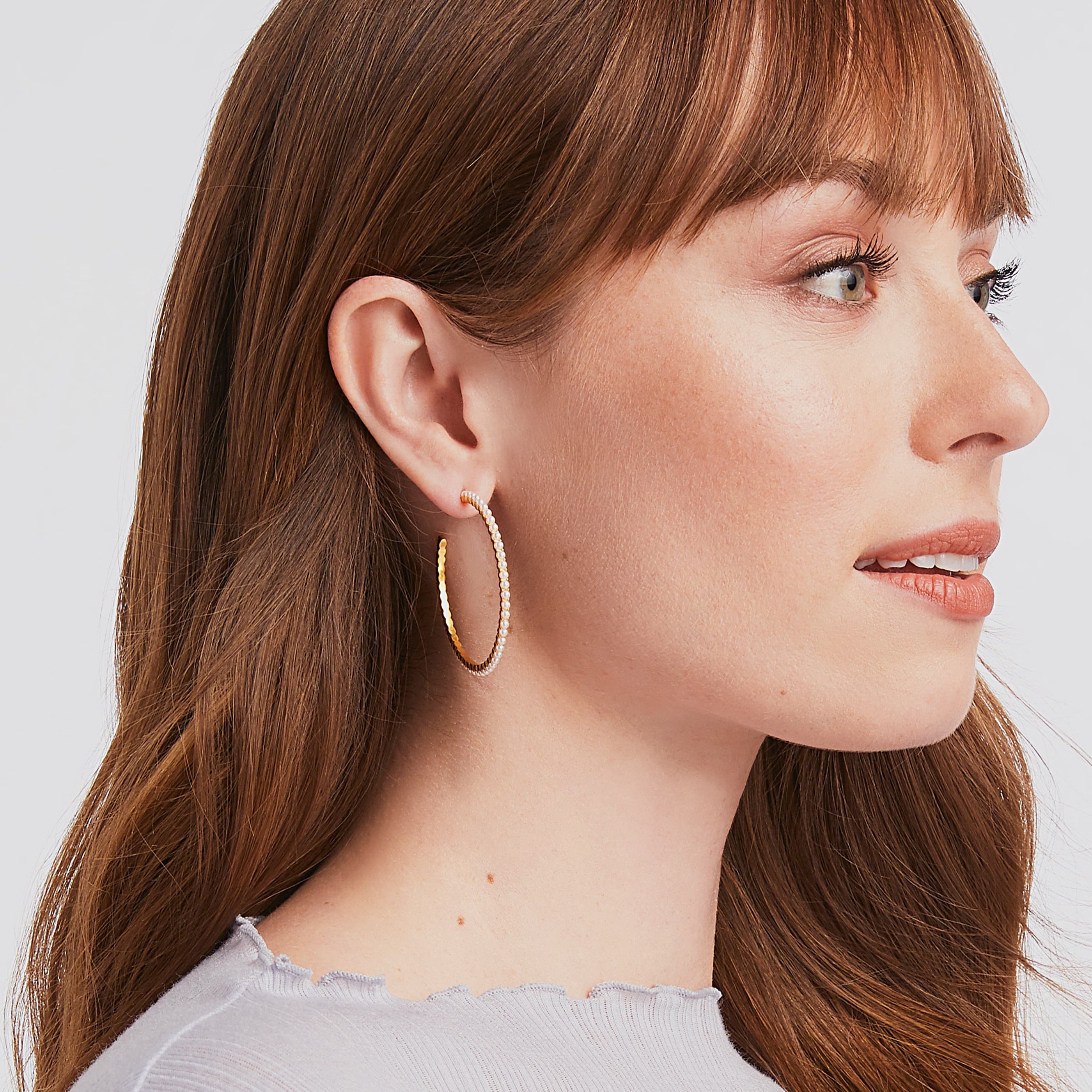 Julie Vos Juliet Turquoise Hoop Earrings, Medium