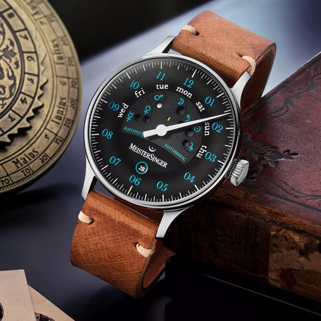 MeisterSinger Astroscope Black/Blue 40mm Ref. AS902B