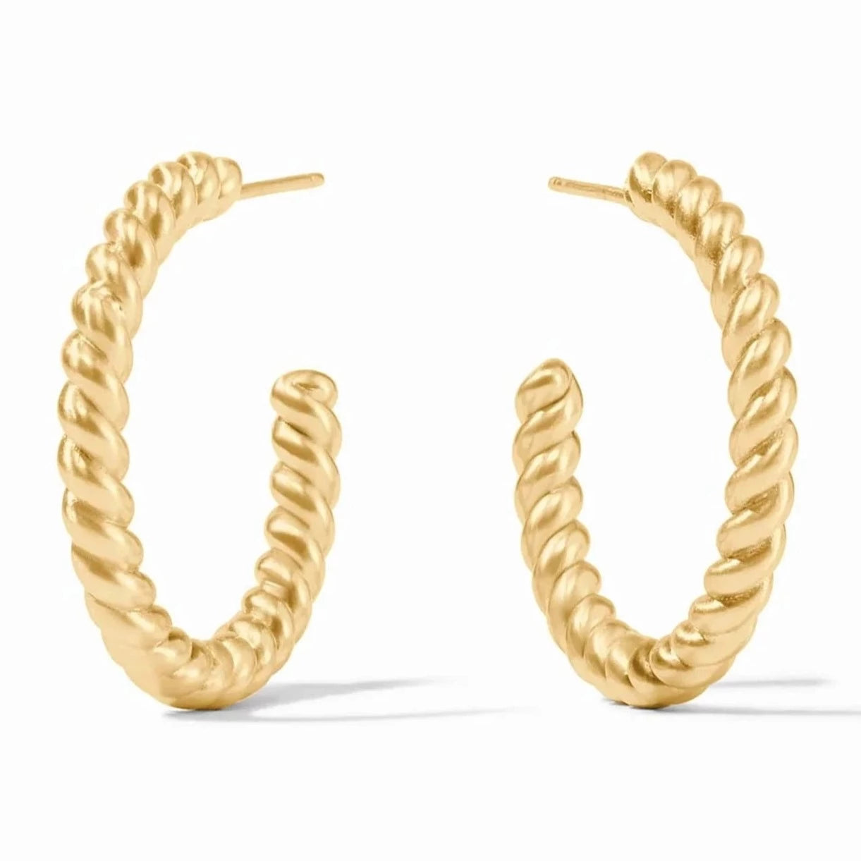 Julie Vos 24K Gold Plated Nassau Hoop Earrings, Medium