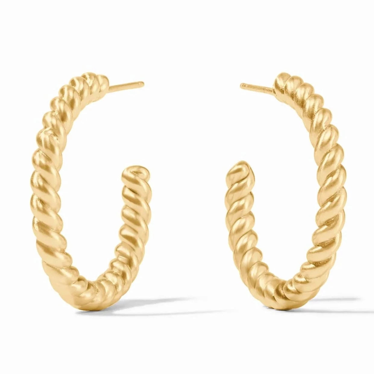 Julie Vos 24K Gold Plated Nassau Hoop Earrings, Medium