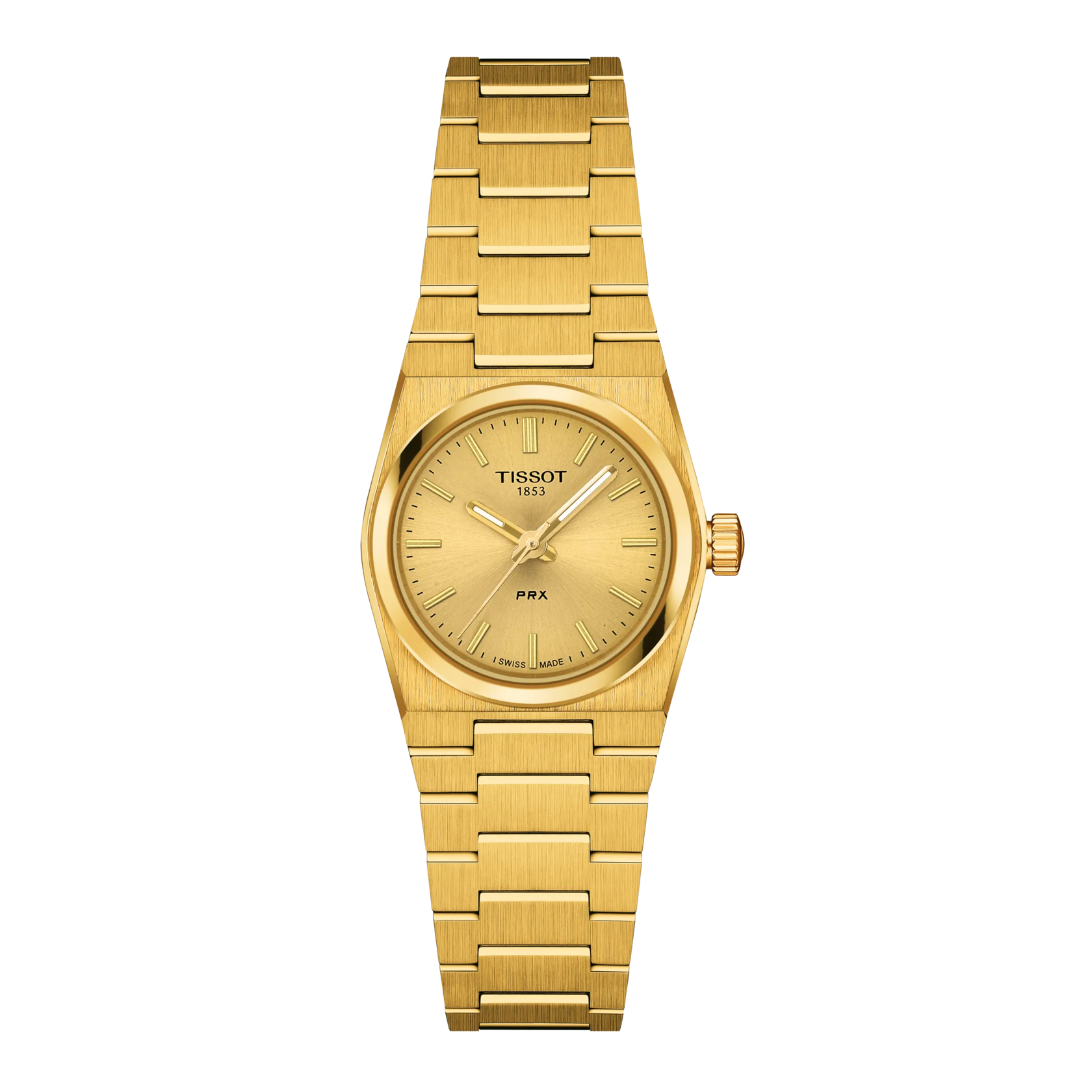 Tissot Ladies PRX 25mm Gold PVD Stainless Quartz Watch w/Box T137.010.33.021.00
