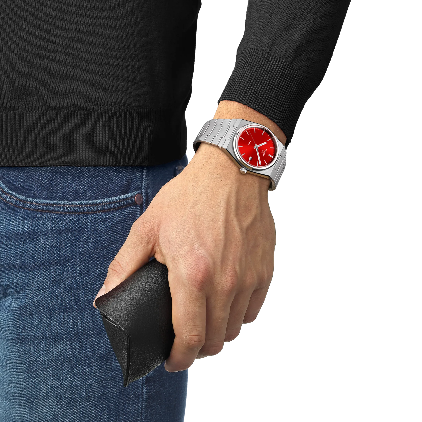 Tissot PRX Red Dial 40mm Stainless Steel Swiss Quartz Watch T134.410.11.421.00