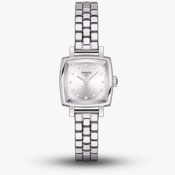 Tissot Lovely Square Diamond Dial Stainless Steel T-Lady Watch T058.109.11.036.01