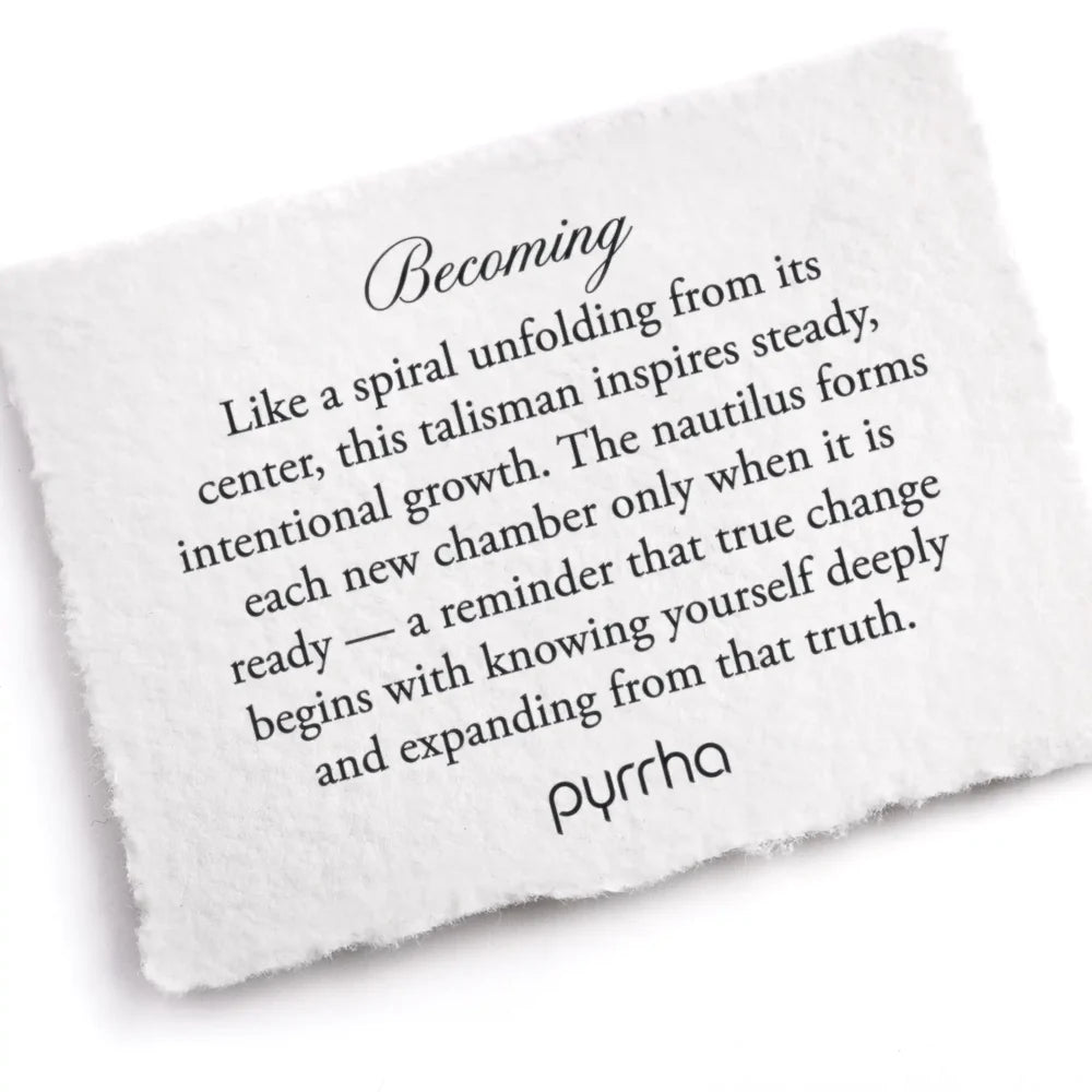 Pyrrha Sterling Silver "Becoming" Talisman Pendant Necklace