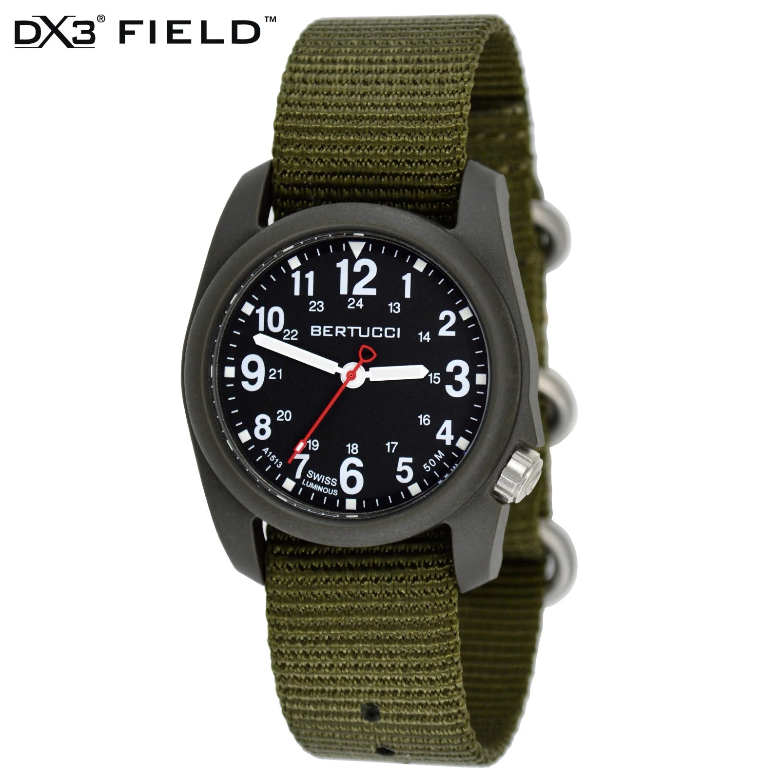 Bertucci DX3 Field Black Defender Olive 40mm Ref. 11026