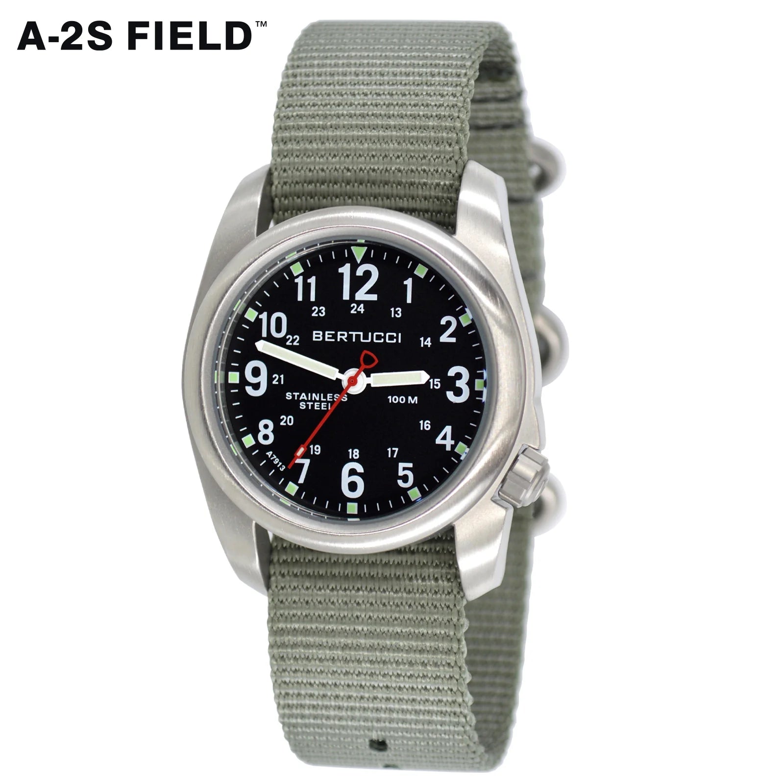Bertucci A-2S Field Black Defender Drab 40mm Ref. 11051