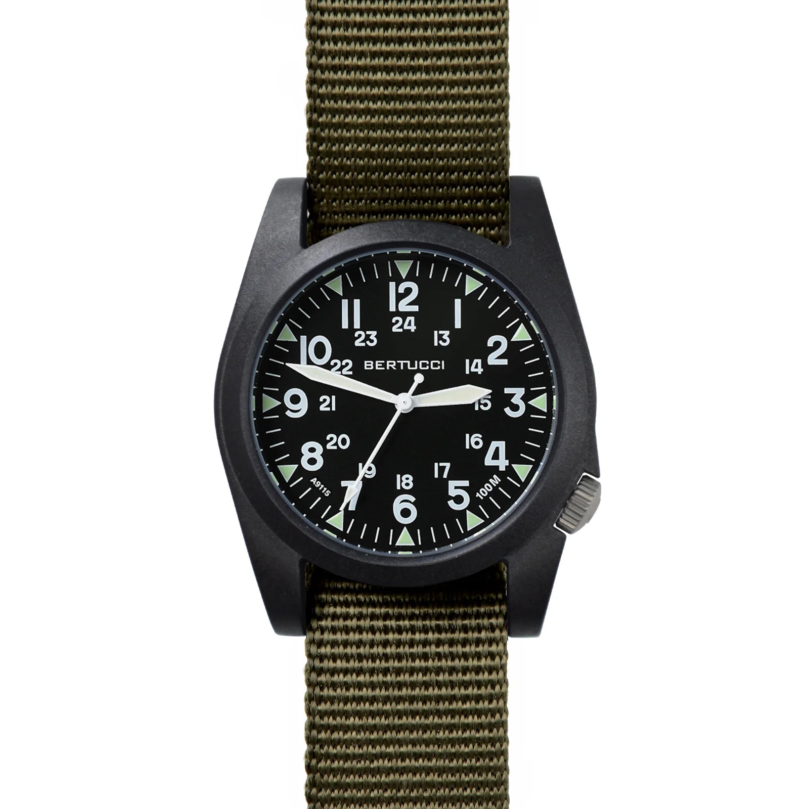 Bertucci A-3P Sportsman Black Defender Olive 42mm Ref. 13351