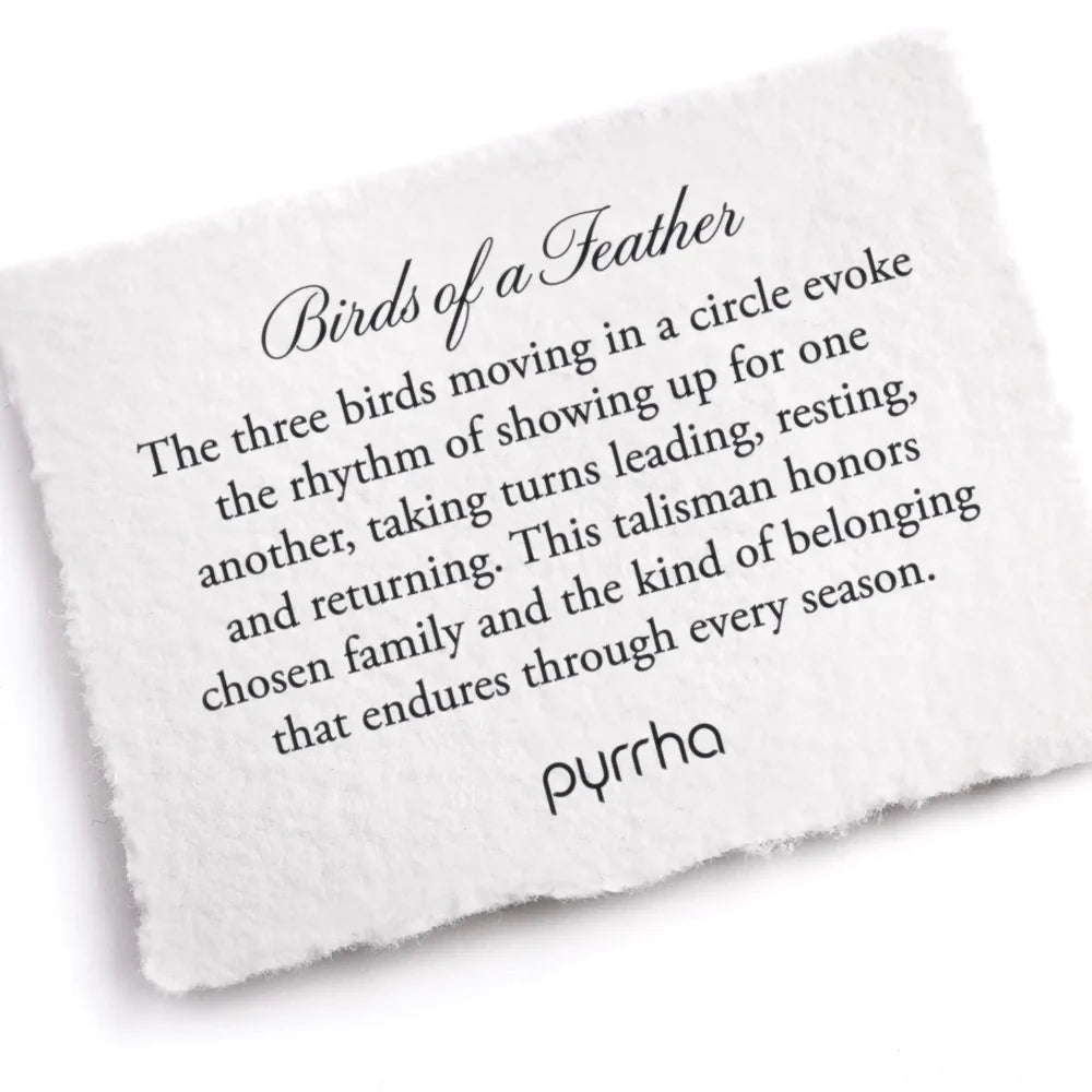 Pyrrha Sterling Silver "Birds of a Feather" Talisman Pendant Necklace