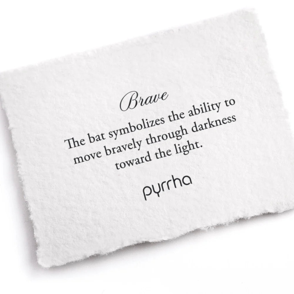 Pyrrha Sterling Silver and Bronze "Brave Appreciation" Talisman 18" Fine Curb Chain Necklace