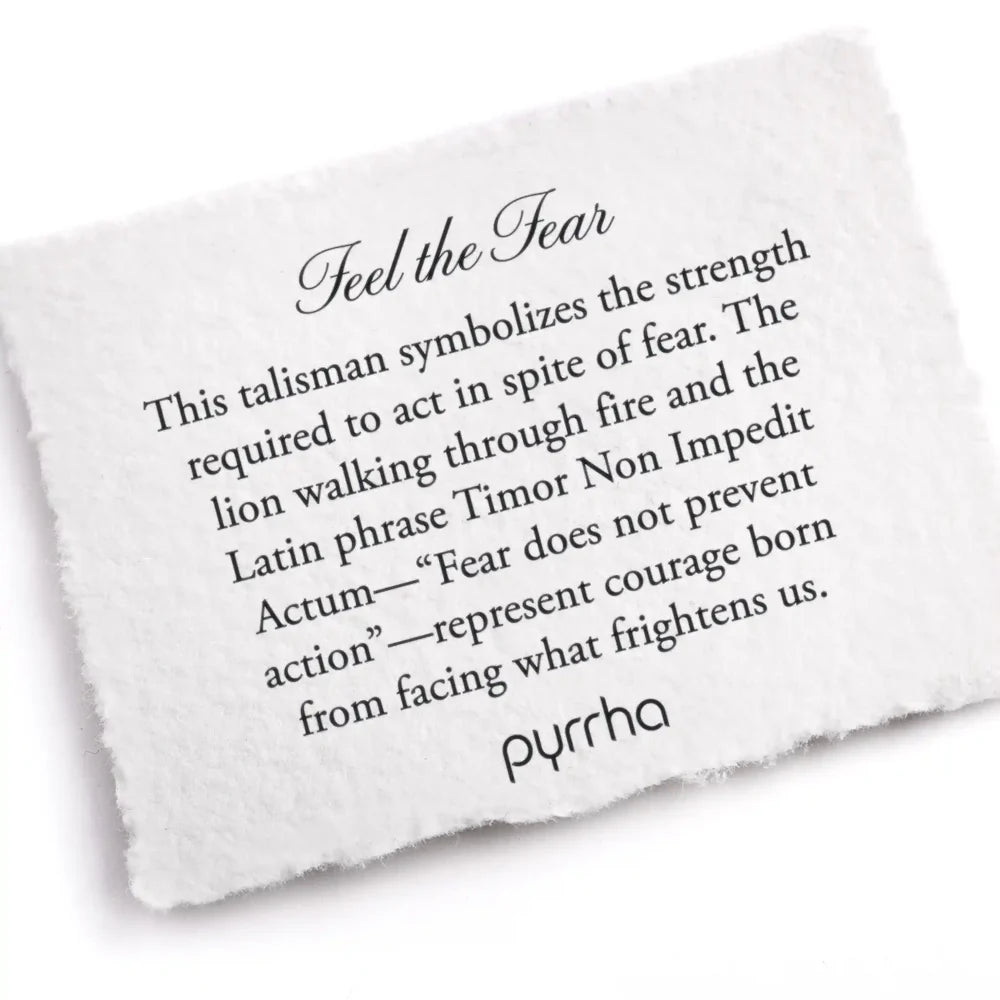 Pyrrah Sterling Silver "Feel the Fear" Talisman Pendant Necklace