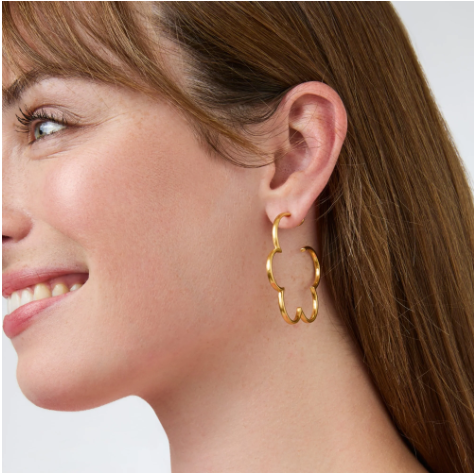 Julie Vos Gardenia Hoop Earrings, Medium
