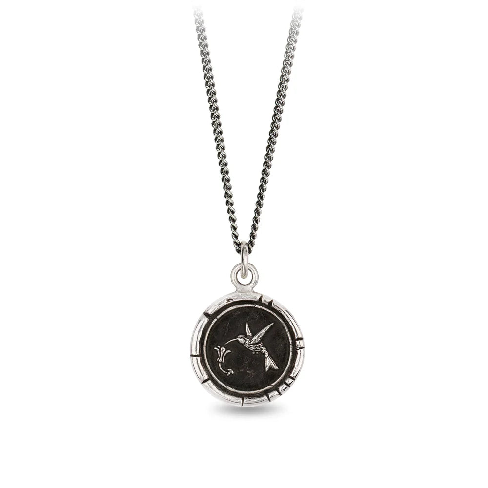 Pyrrha Sterling Silver "Hummingbird" Talisman Pendant Necklace