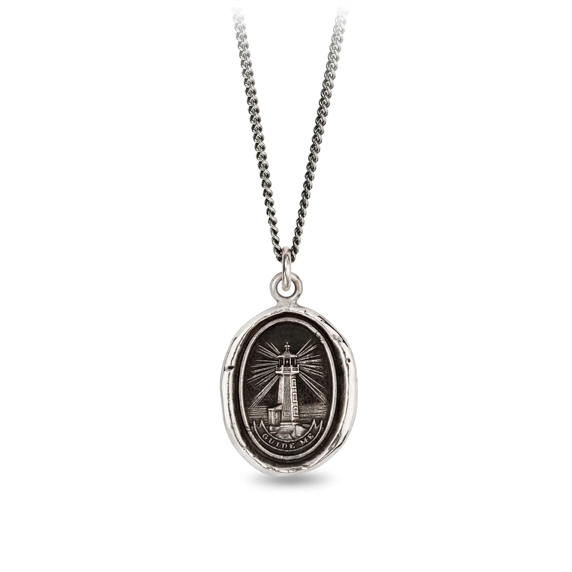 Pyrrha Sterling Silver "Lighthouse" Talisman Pendant 20" Necklace