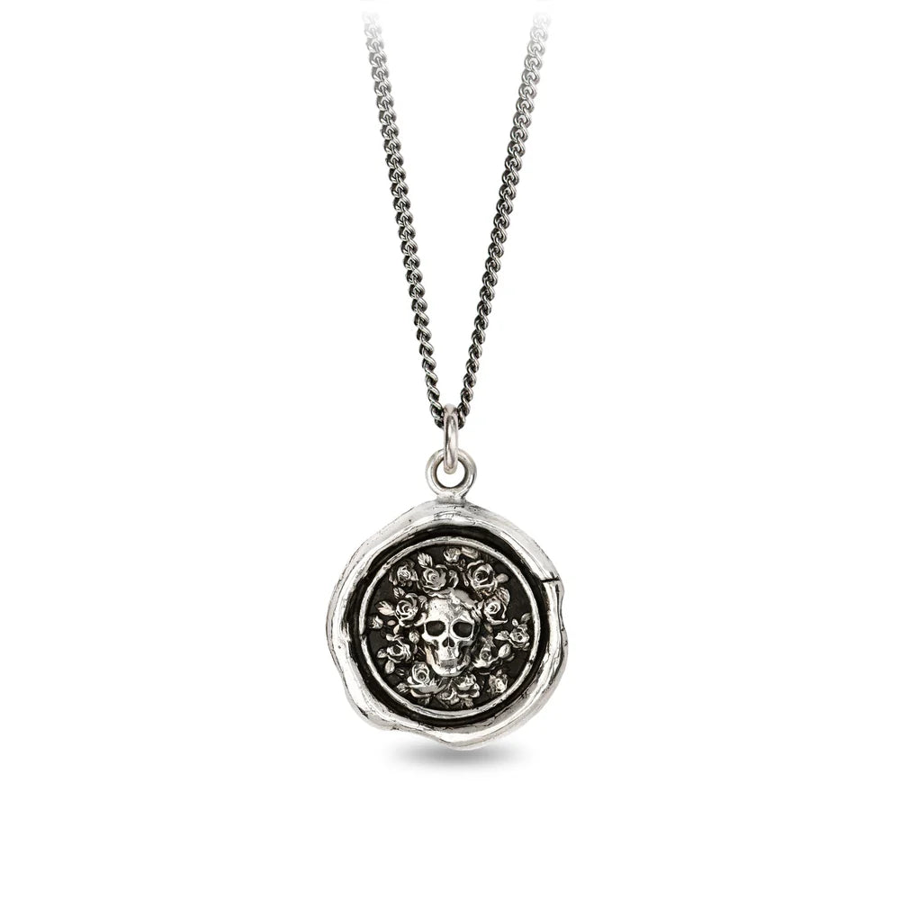 Pyrrha Sterling Silver "Live Every Moment" Talisman Pendant Necklace