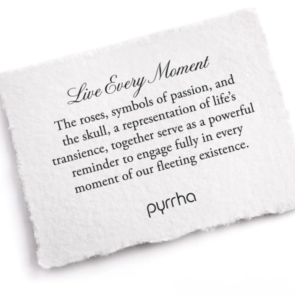Pyrrha Sterling Silver "Live Every Moment" Talisman Pendant Necklace