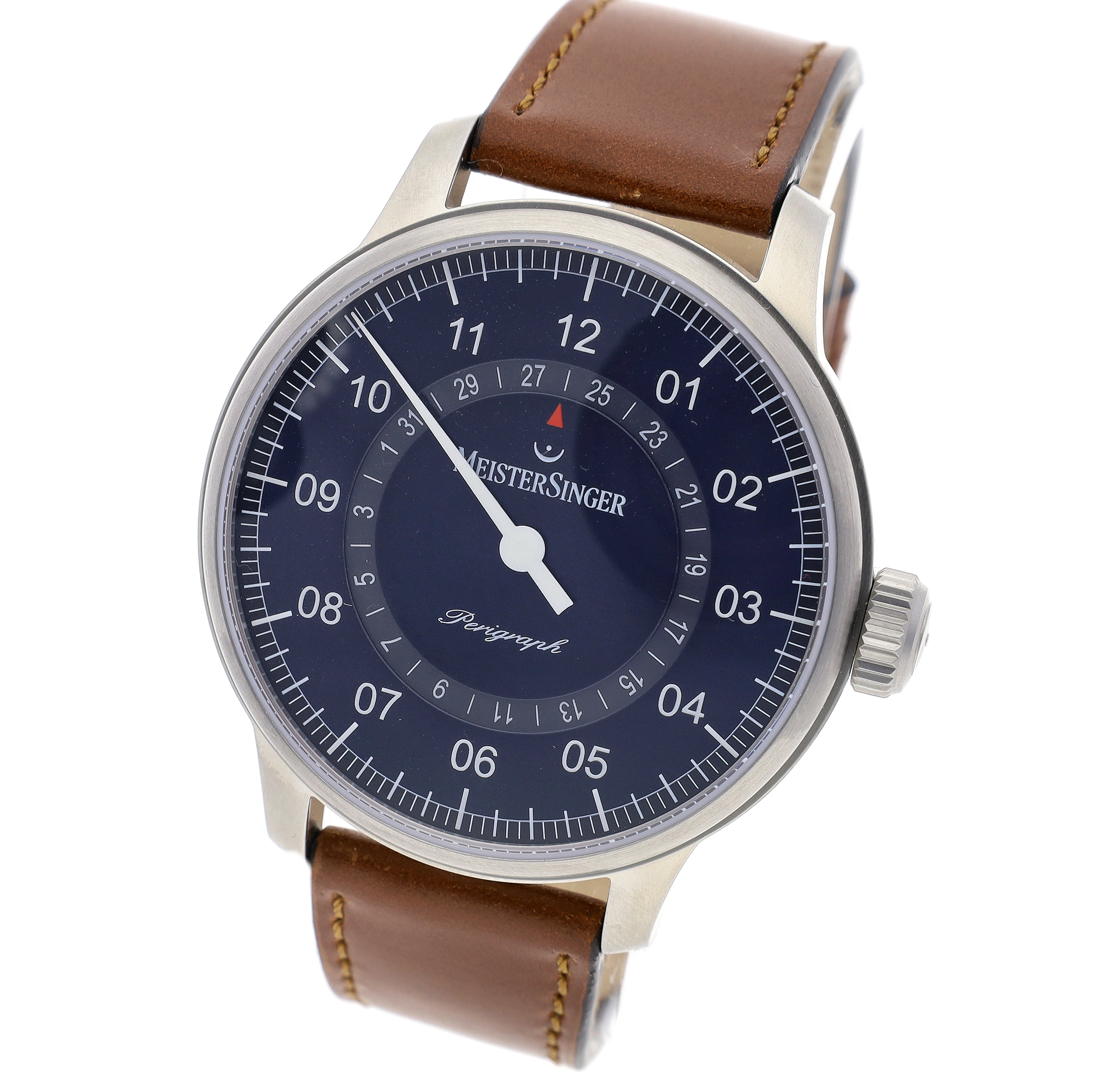 MeisterSinger Perigraph 43mm Automatic Blue Dial Stainless Steel Watch