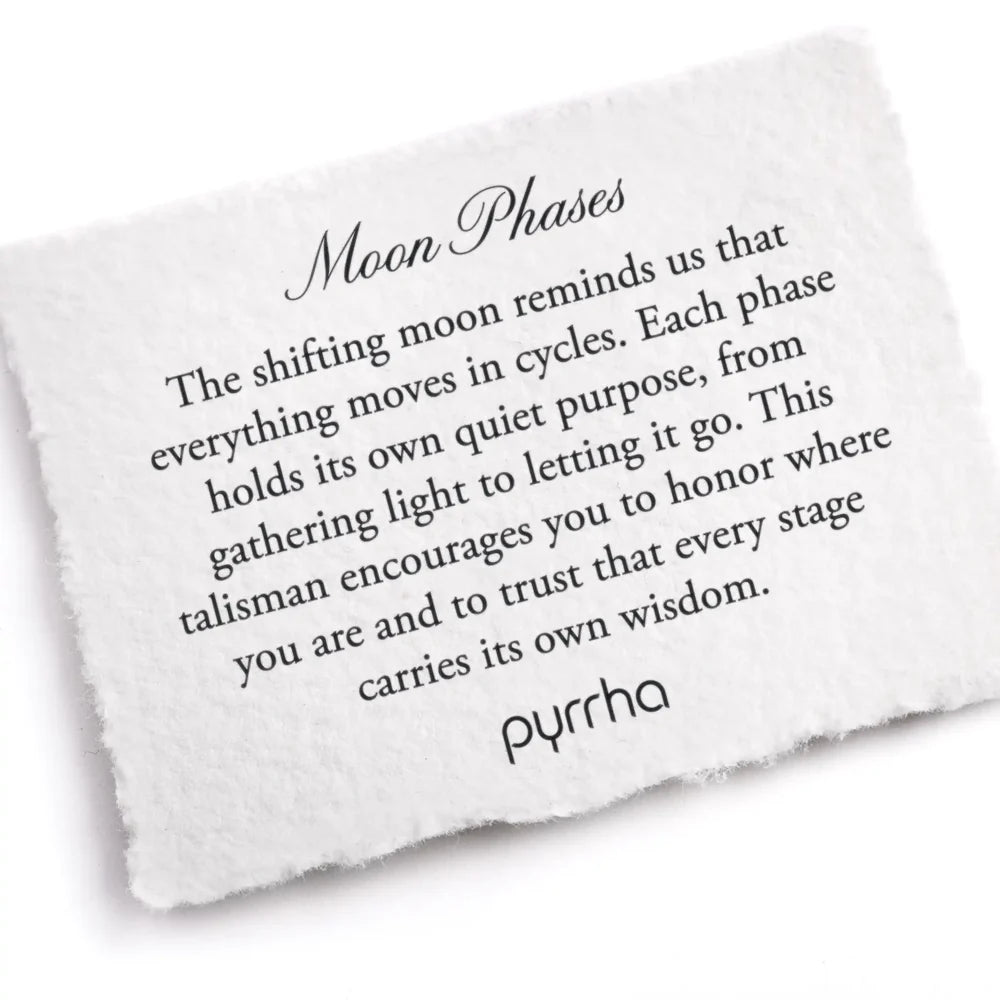 Pyrrha Sterling Silver "Moon Phases" Talisman Pendant Necklace