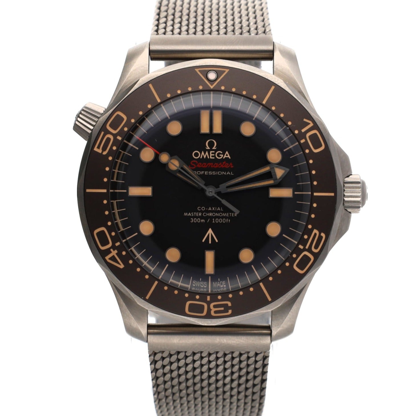 Omega Seamaster Co-Axial Master Chronometer 007 Diver 300M Titanium Watch with Box and Papers