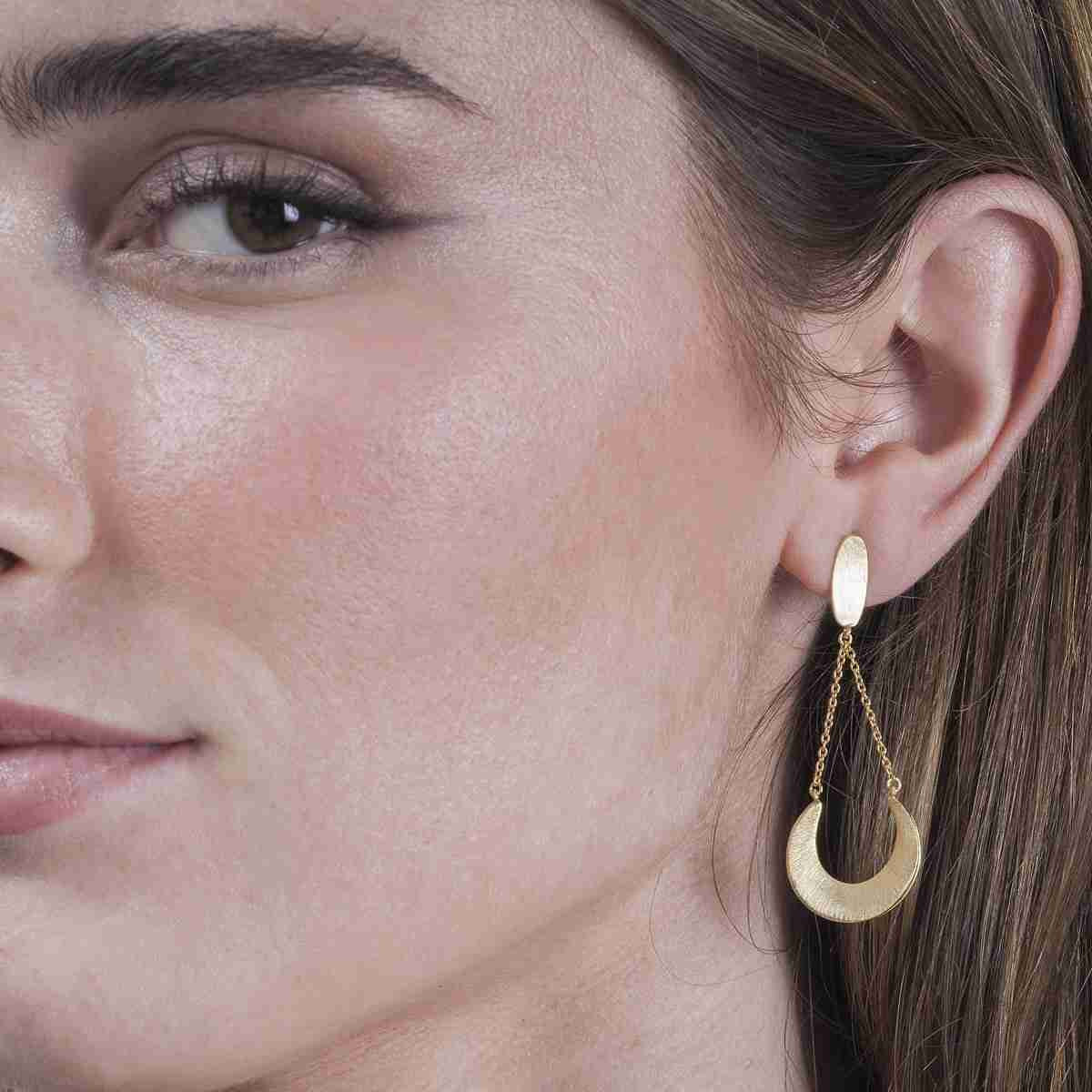 Jorge Revilla ODYSSEY Collection Sterling Silver 18k Yellow Gold Vermeil Drop Earrings