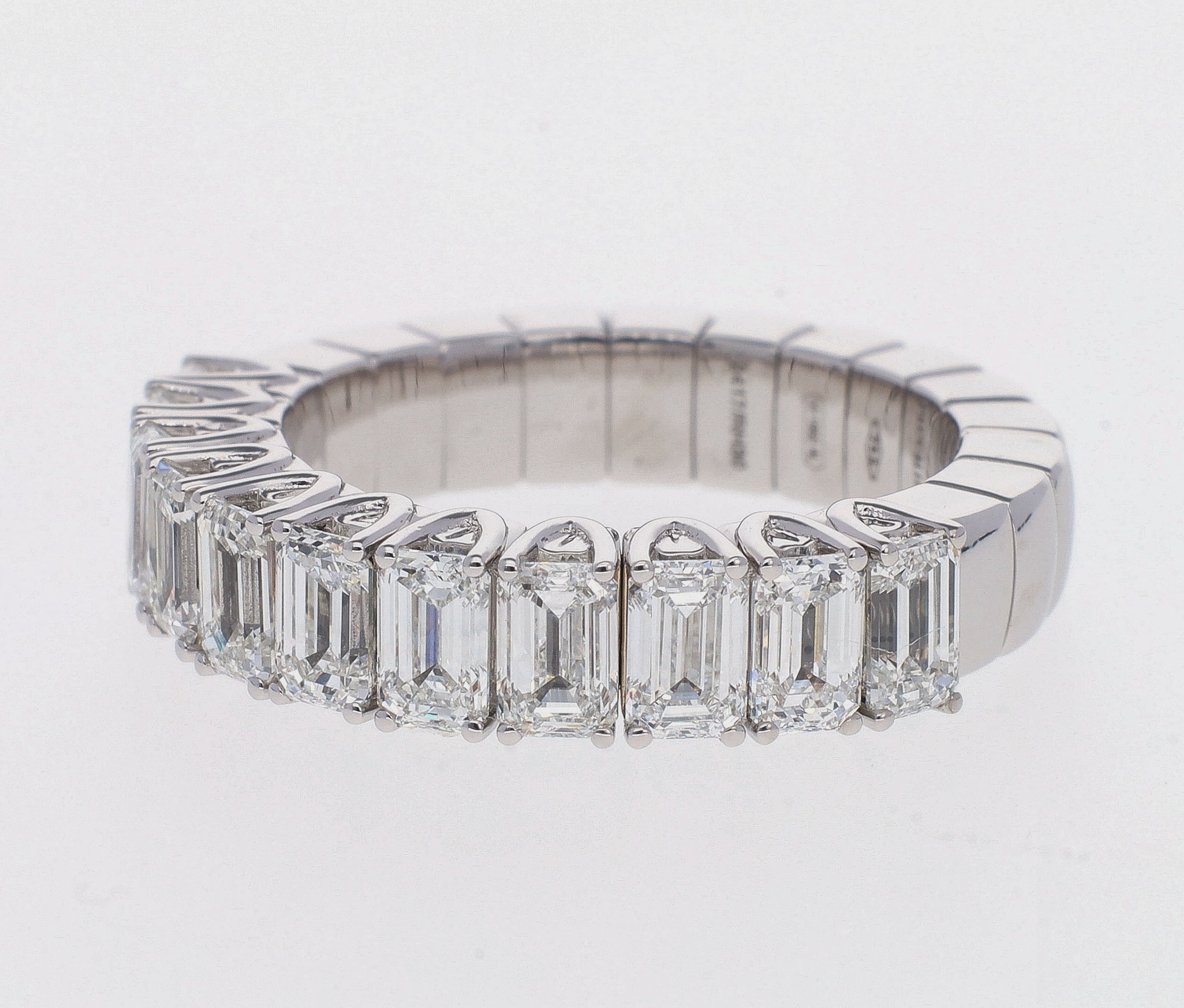 Picchiotti Xpandable 18K White Gold Emerald Cut Diamond Band Ring