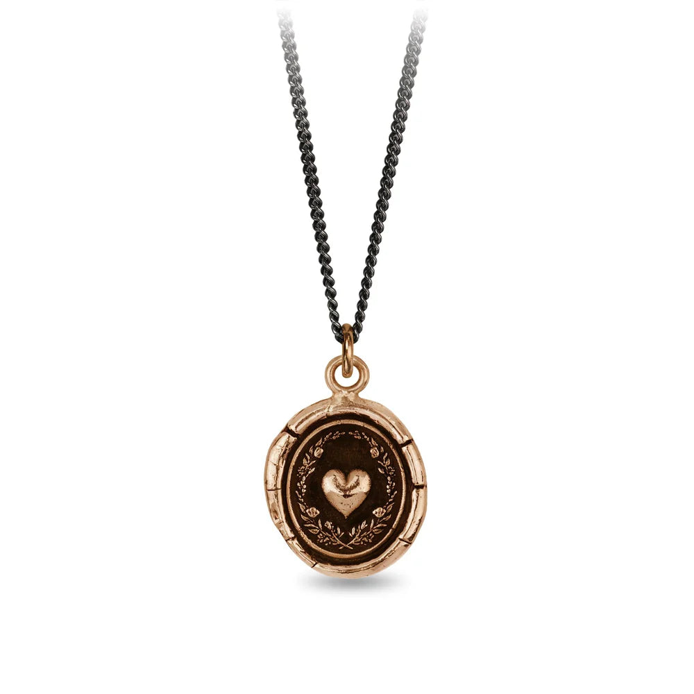 Pyrrha Bronze "Self Love" Talisman Pendant Necklace