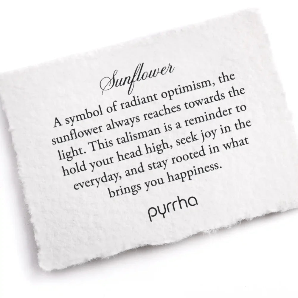 Pyrrah Sterling Silver "Sunflower" Talisman Pendant Necklace